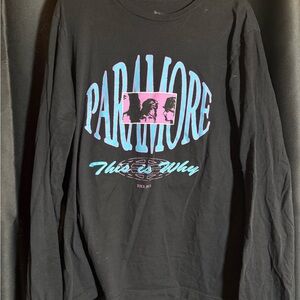 Black Paramore Long Sleeve Graphic Tee